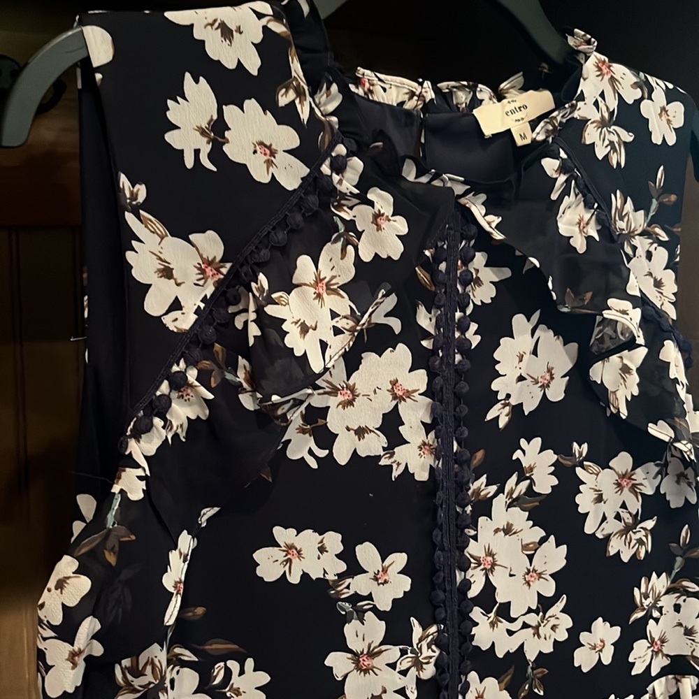 NWOT medium A line dress in deep navy - Picture 2 of 15
